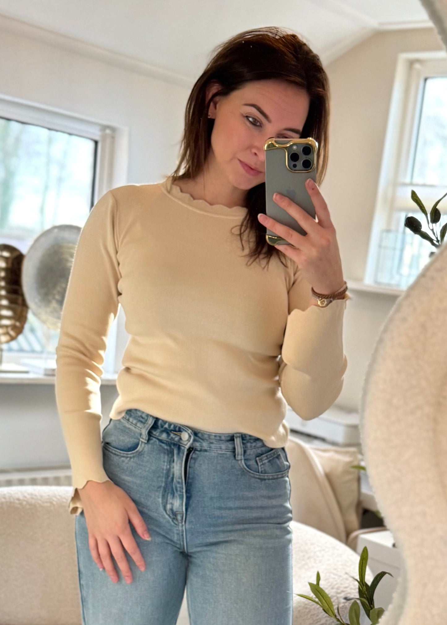 Flair top beige