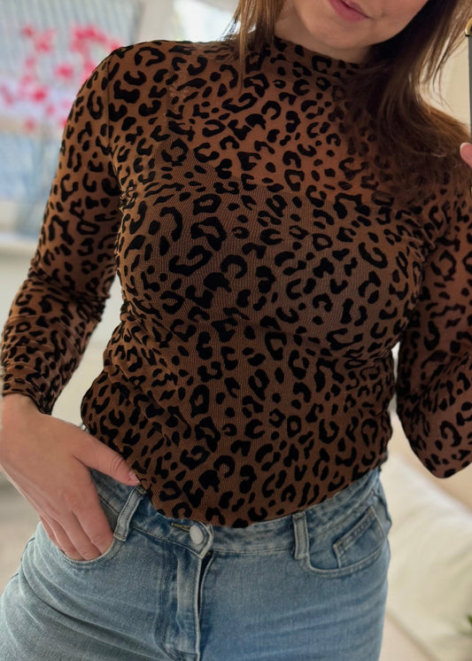 Lurex top panterprint