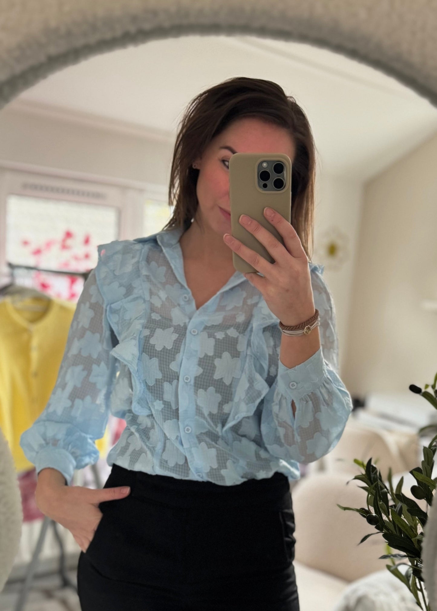 Blue Flower blouse